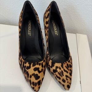 Aerosoles Women’s Animal Print Pony Hair Pumps Size 7.5 New Without Box
